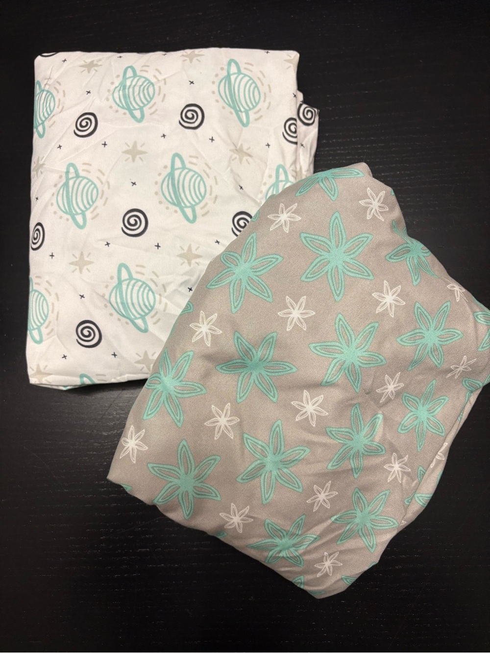 Moonsea Mint & Grey Crib Sheet Set